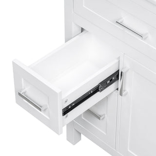 Modern Bathroom Vanity With Sink, Flip Drawer & 2 Drawers, Soft Close Hinges, Adjustable Shelf