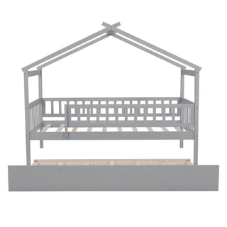 Creativity House Bed With Twin Size Trundle