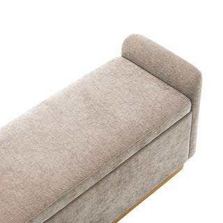 Upholstered Storage Bench With Safety Hinge