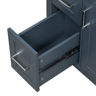 Modern Bathroom Vanity With Sink, Flip Drawer & 2 Drawers, Soft Close Hinges, Adjustable Shelf