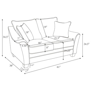 Lido - 2 Piece Sofa Set - Light Gray