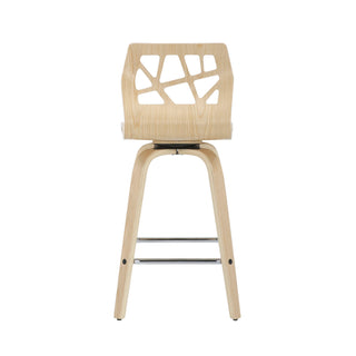 Folia - Mid Century Modern Counter Stool With Footrest (Set of 2)