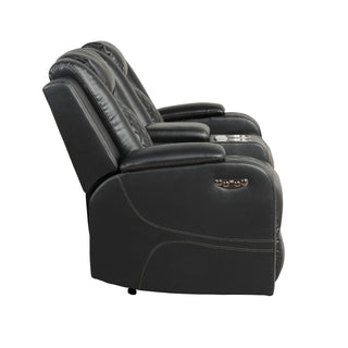 Benz - Power Reclining Loveseat & LED Lighting And Built In USB