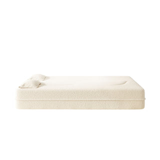 Modern Floor Sofa With 2 Pillows, Twin Size For Living Room