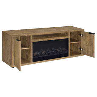 Lodi - 2 Door Fireplace TV Stand - Mango Color
