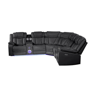 Challenger - Recliner Sectional Sofa, Built In USB, C Ports & Bluetooth
