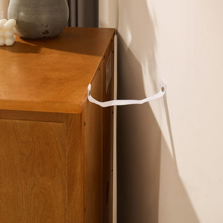 Floor Cabinet With Doors & Adjustable Shelf, Storage Cabinet For Entryway