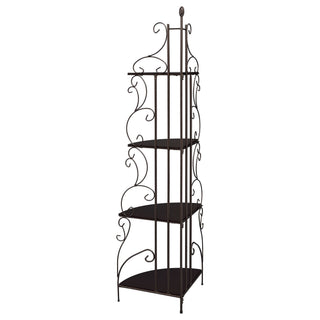4 Shelf Corner Bookcase - Cappuccino