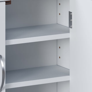 Multi Functional Wall Mounted Cabinet With Adjustable Shelves For Bathroom