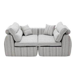 3 Seater, Couch With Throw Pillows For Living Room