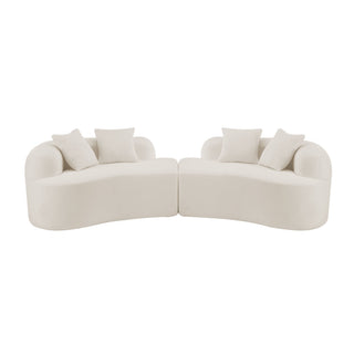 Curved 4 Seater Full Compression Sponge Sofa