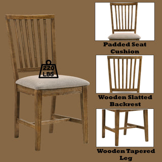 Wallace II - 5 Pieces Dining Room Set - Oak