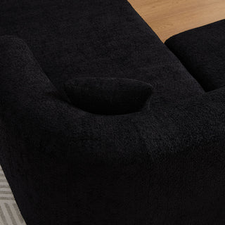 L - Shape Boneless Cloud Couch With 2 Throw Pillows For Living Room