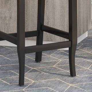 Vienna - Contemporary Fabric Tufted Wingback Counter Stools (Set of 2)