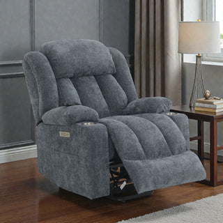 Power Motion Recliner With Lift Heating Massage Function - Blue