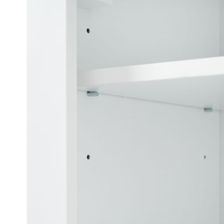 Freestanding Bathroom Vanity Tall With Damping Hinge Doors, Adjustable Shelves - White