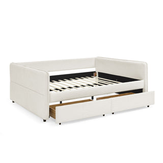 Upholstered Daybed & 2 Drawers