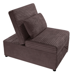 Sleeper Sofa Chair With Plush Cushion And Pull Out Bed Convertible Couch With Matching Pillow - Chocolate