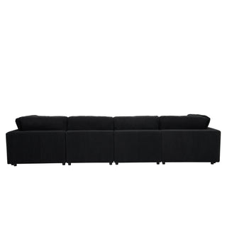 Upholstered Modular Sectional & Custom Configuration And Toss Pillows