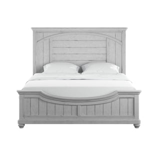 Queen Panel Bed - Gray - Wood