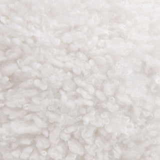 Ayla - Round Sphere Accent Ball Throw Pillow - Curly White