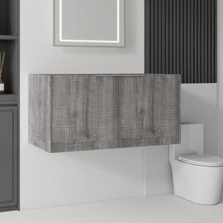 Floating Bathroom Vanity Cabinet With Soft Close Double Doors, Spacious Interior Storage, Wall Mounted, Cabinet Only