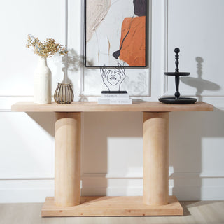 Double Cylinder Base Console Table For Living Room - Multi
