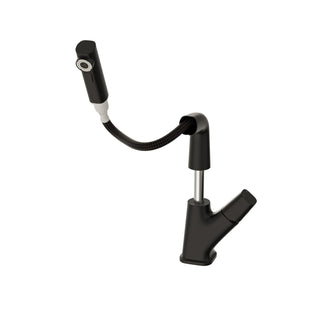 Pull Down Bathroom Sink Faucet With Three Water Modes And Construction - Matte Black