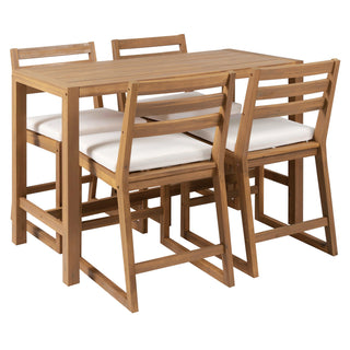 Patio Bar Set With Ergonomic Chairs