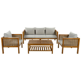 Patio Set Outdoor With Coffee Table And Cushions