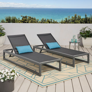 Outdoor Nylon Chaise Lounge, (Set of 2)