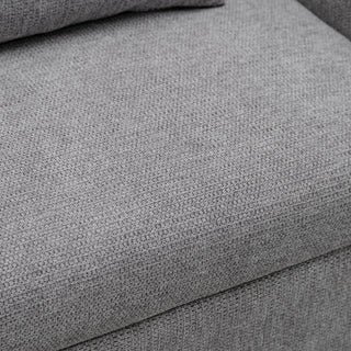 Convertible Single Chair Bed 3 In 1 Sofa With Computer Board And USB Ports - Gray