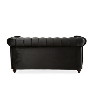 Chesterfield Loveseat Sofa, 2 Person Rolled Arm Upholstered Couch