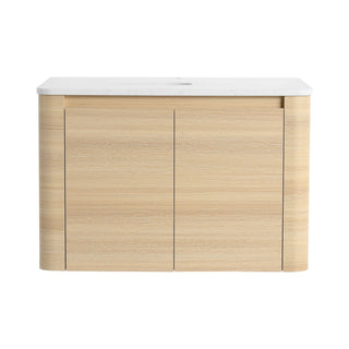 Wall Mounted Bathroom Vanity With Soft Close Door, Excluding Sink