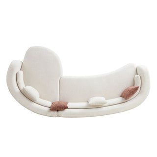 Curved Sectional Sofa, L - Shape Modular Chaise