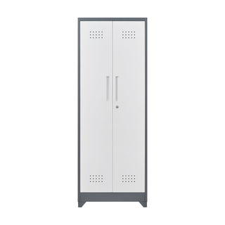Lockers With Locking Doors, Adjustable Shelves, High Broom Tool Storage Cabinet