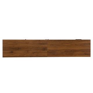 TV Stand, Media Console With 2 Drawers, Soft Closing Hinges, Adjustable Shelves - Walnut