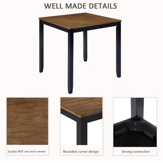 5 Piece Counter Height Dining Table Set With 4 Chairs
