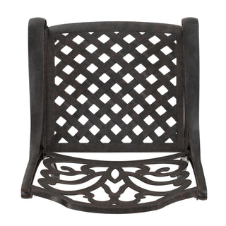 Patio Cast Aluminum Outdoor Dining Chairs (Set of 2) - Bronze