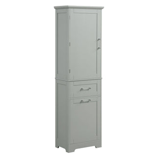 Tall Freestanding Bathroom Storage Cabinet With Adjustable Shelf And 2 Drawers