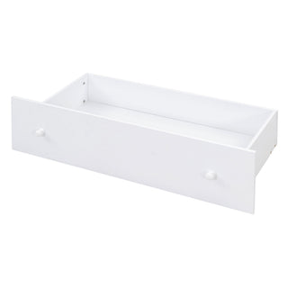 Loft Platform Bed With 7 Drawers And Full Guardrails, Modern L Shaped Space Savin