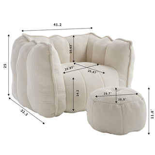 Soft Bean Bag Chair With High Resilient Foam