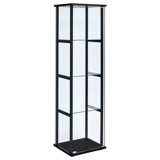 Serena - 4 Shelf Curio Cabinet - Black