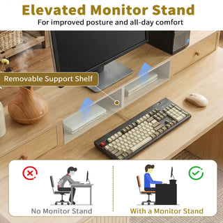 Fluted L-Shaped Desk With Charging Station & Storage Cabinet