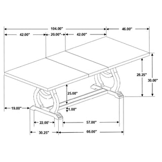 Fremont - Trestle Rectangular Dining Table With Removable Leaf