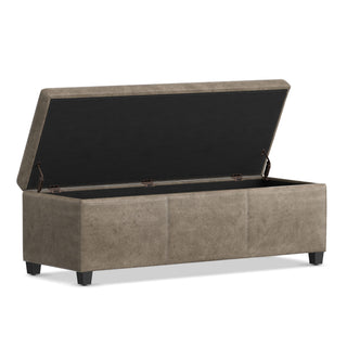 Avalon - Storage Ottoman Bench - Brown