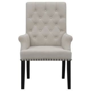 Norwich - Dining Arm Chair With Button Tufting And Rolled Top