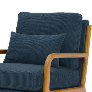 Upholstered Armchair With Back Support Pillow