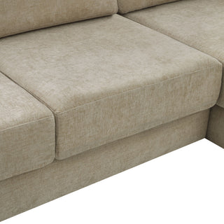 L-Shaped Modular Sofa With Double Layer Cushion