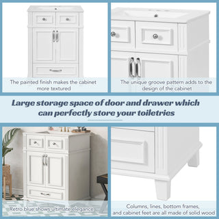 Bathroom Vanity With Sink, Storage Cabinet